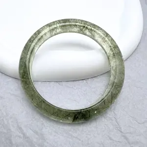 Green Rutilated Quartz Bangle